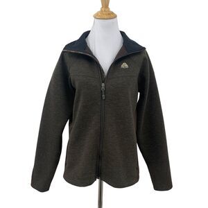 Nike ACG Jacket Womens M Medium Wool Blend Brown Full Zip Microfleece Lined